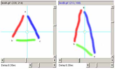 Affine original test images A and B